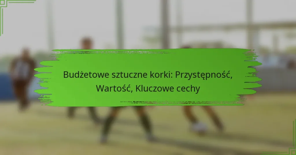 Budżetowe sztuczne korki: Przystępność, Wartość, Kluczowe cechy