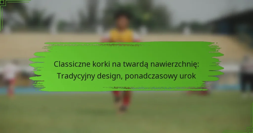 Classiczne korki na twardą nawierzchnię: Tradycyjny design, ponadczasowy urok
