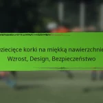 Dziecięce korki na miękką nawierzchnię: Wzrost, Design, Bezpieczeństwo