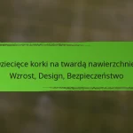 Dziecięce korki na twardą nawierzchnię: Wzrost, Design, Bezpieczeństwo