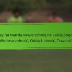 Klepy na twardą nawierzchnię na każdą pogodę: Wodoszczelność, Oddychalność, Trwałość