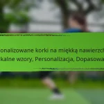 Personalizowane korki na miękką nawierzchnię: Unikalne wzory, Personalizacja, Dopasowanie