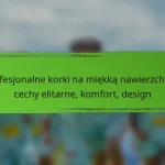 Profesjonalne korki na miękką nawierzchnię: cechy elitarne, komfort, design