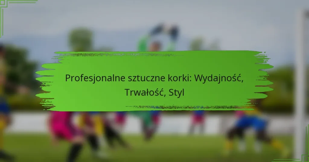 Profesjonalne sztuczne korki: Wydajność, Trwałość, Styl