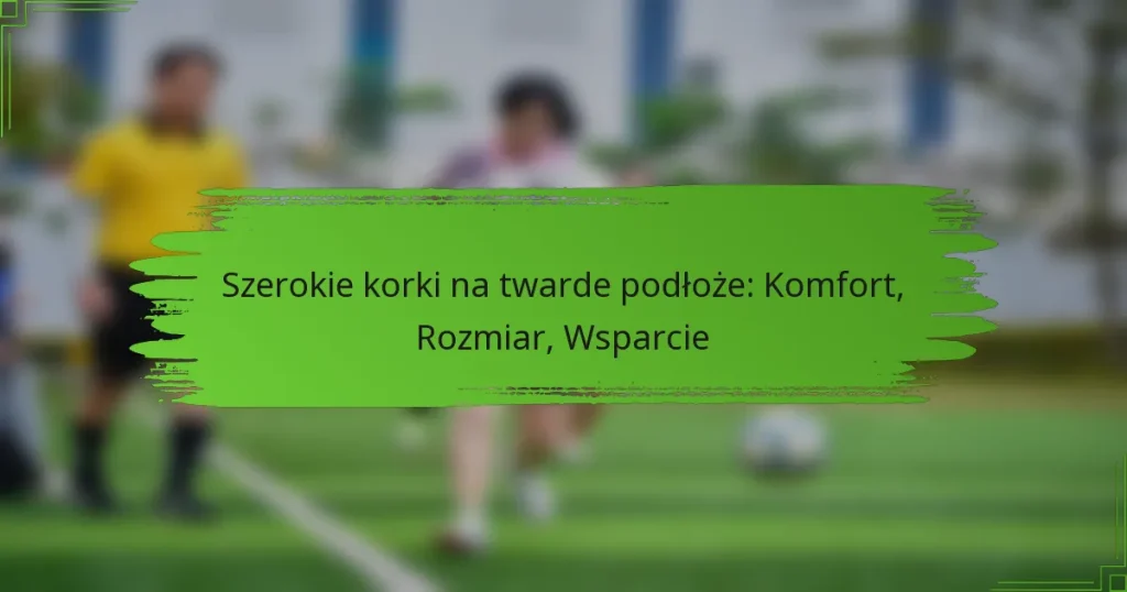 Szerokie korki na twarde podłoże: Komfort, Rozmiar, Wsparcie