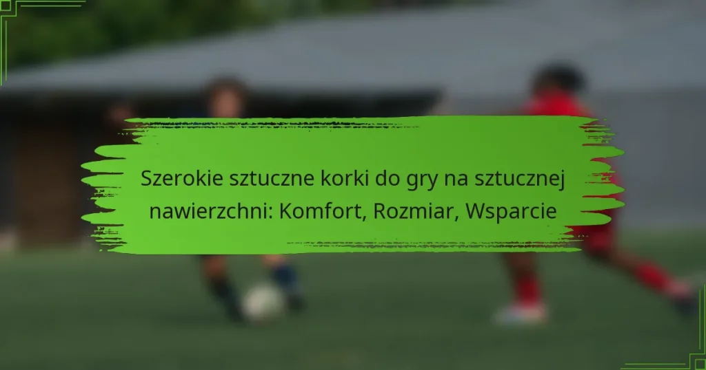 Szerokie sztuczne korki do gry na sztucznej nawierzchni: Komfort, Rozmiar, Wsparcie