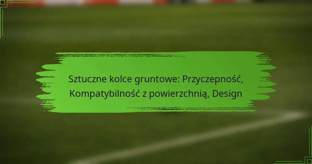 Sztuczne kolce gruntowe: Przyczepność, Kompatybilność z powierzchnią, Design