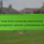 Tanie korki na twardą nawierzchnię: przystępność, wartość, podstawowe cechy