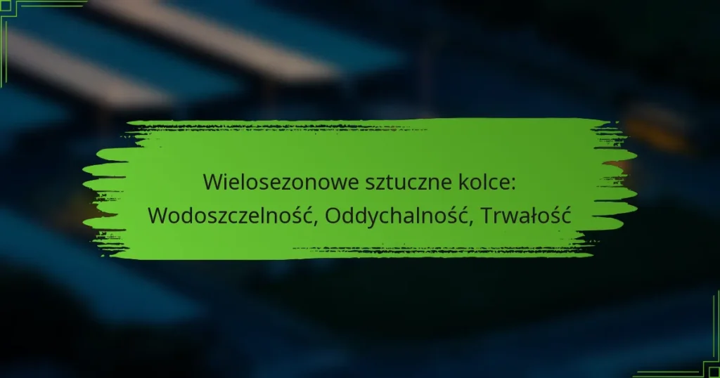Wielosezonowe sztuczne kolce: Wodoszczelność, Oddychalność, Trwałość