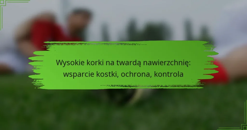 Wysokie korki na twardą nawierzchnię: wsparcie kostki, ochrona, kontrola