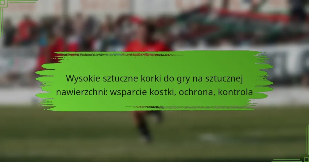 Wysokie sztuczne korki do gry na sztucznej nawierzchni: wsparcie kostki, ochrona, kontrola