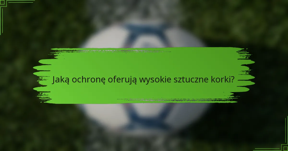 Jaką ochronę oferują wysokie sztuczne korki?