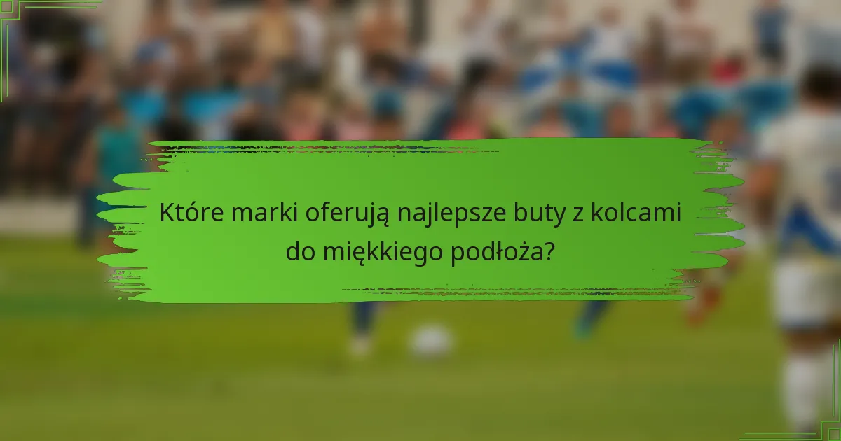 Które marki oferują najlepsze buty z kolcami do miękkiego podłoża?